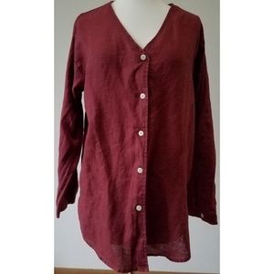 J. Crew Linen Button Tunic S